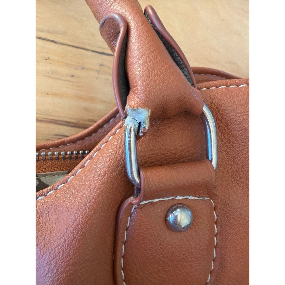 Coach Ashley Leather Convertible Satchel Shoulder Bag Brown - Picture 8 of 11